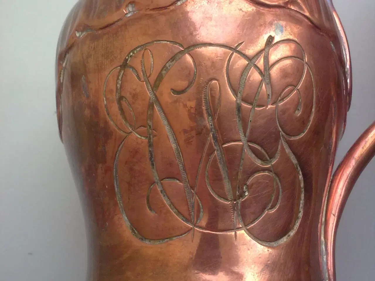 Billede 2 - Kobber gørtler UNIKA & messing granat & viking fad