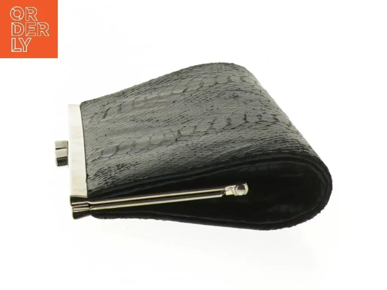 Billede 3 - Sort pung/ taske med mønster (str. 23x11 cm)