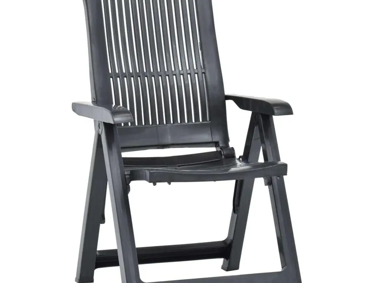 Billede 2 - Havelænestole 2 stk. plastik antracitgrå