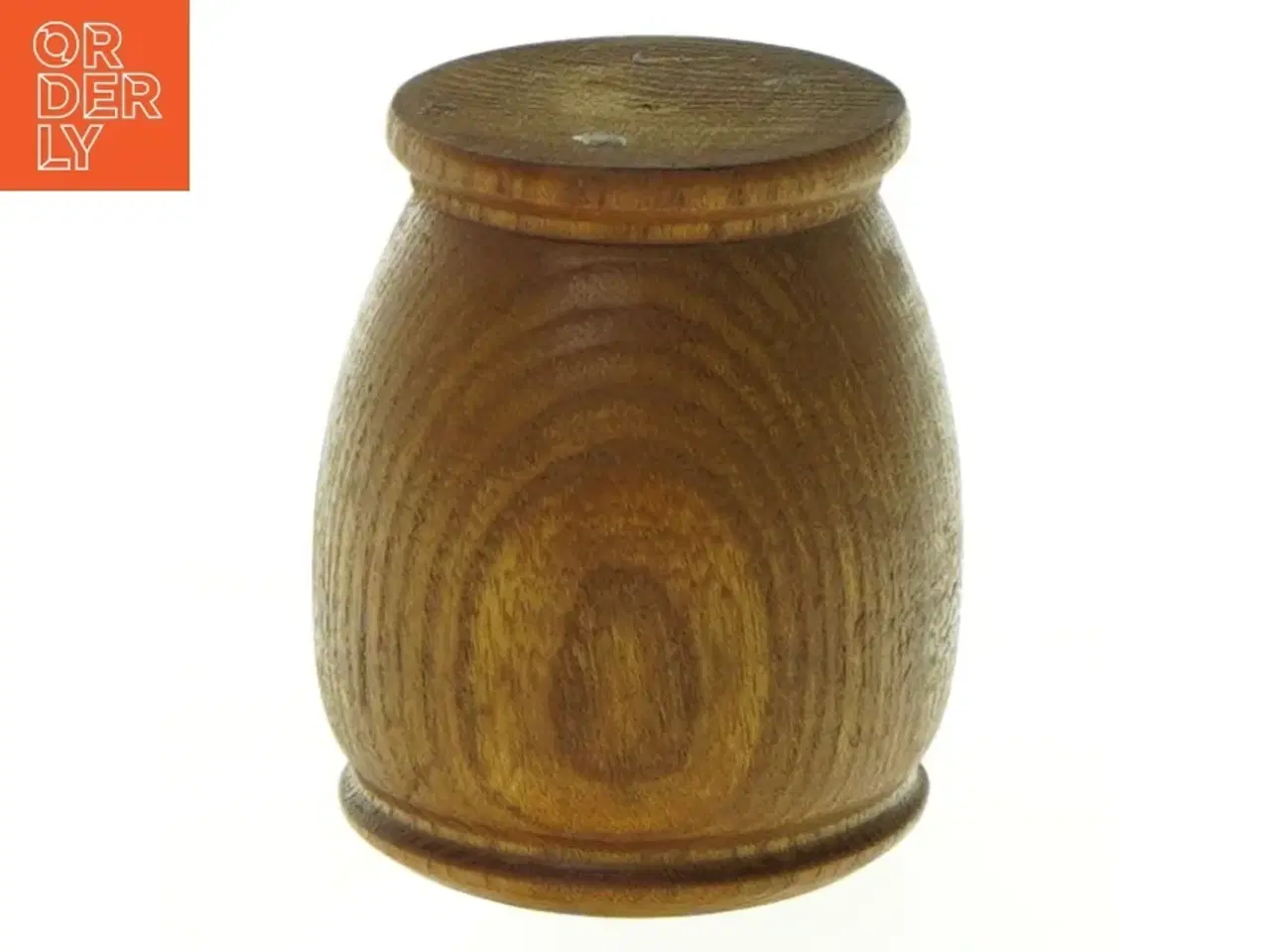Billede 6 - Teak Træ krukke med keramik låg (str. H. 8 cm)