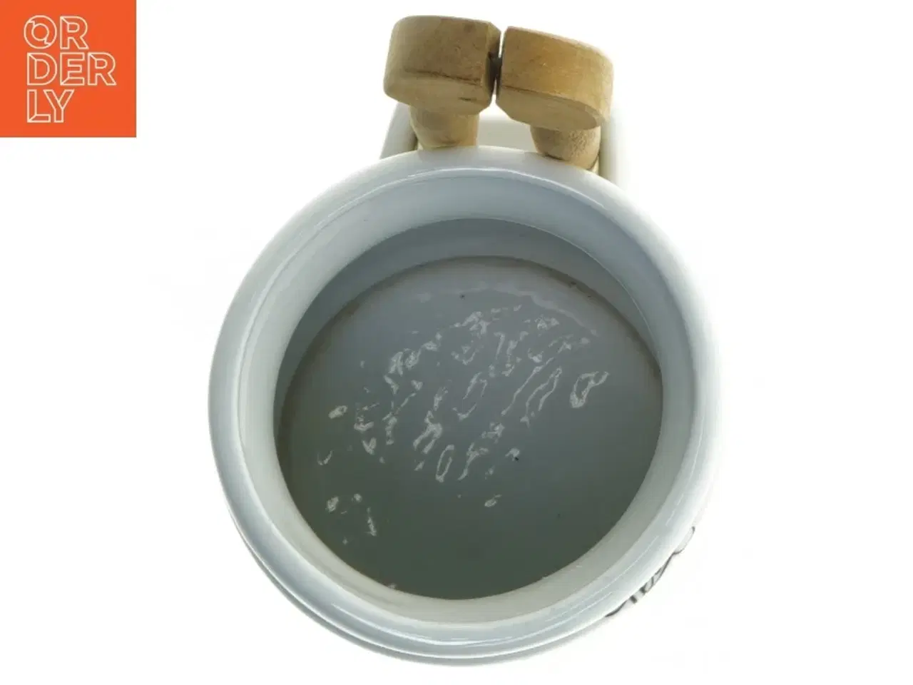 Billede 5 - Fransk Keramikkrukke med låg og tang (str. 20 cm)