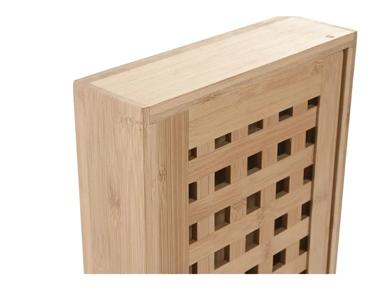 Billede 3 - Nøgleskab i bambus/metal - Natur, 19 × 6 × 27 cm