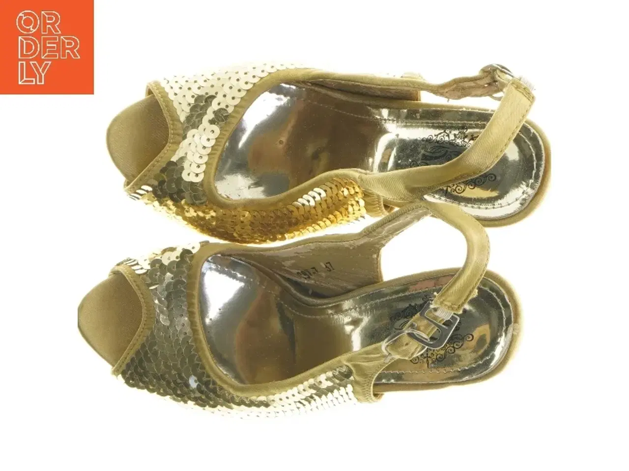 Billede 6 - Guld stiletter i størrelse 37 (str. 37 )