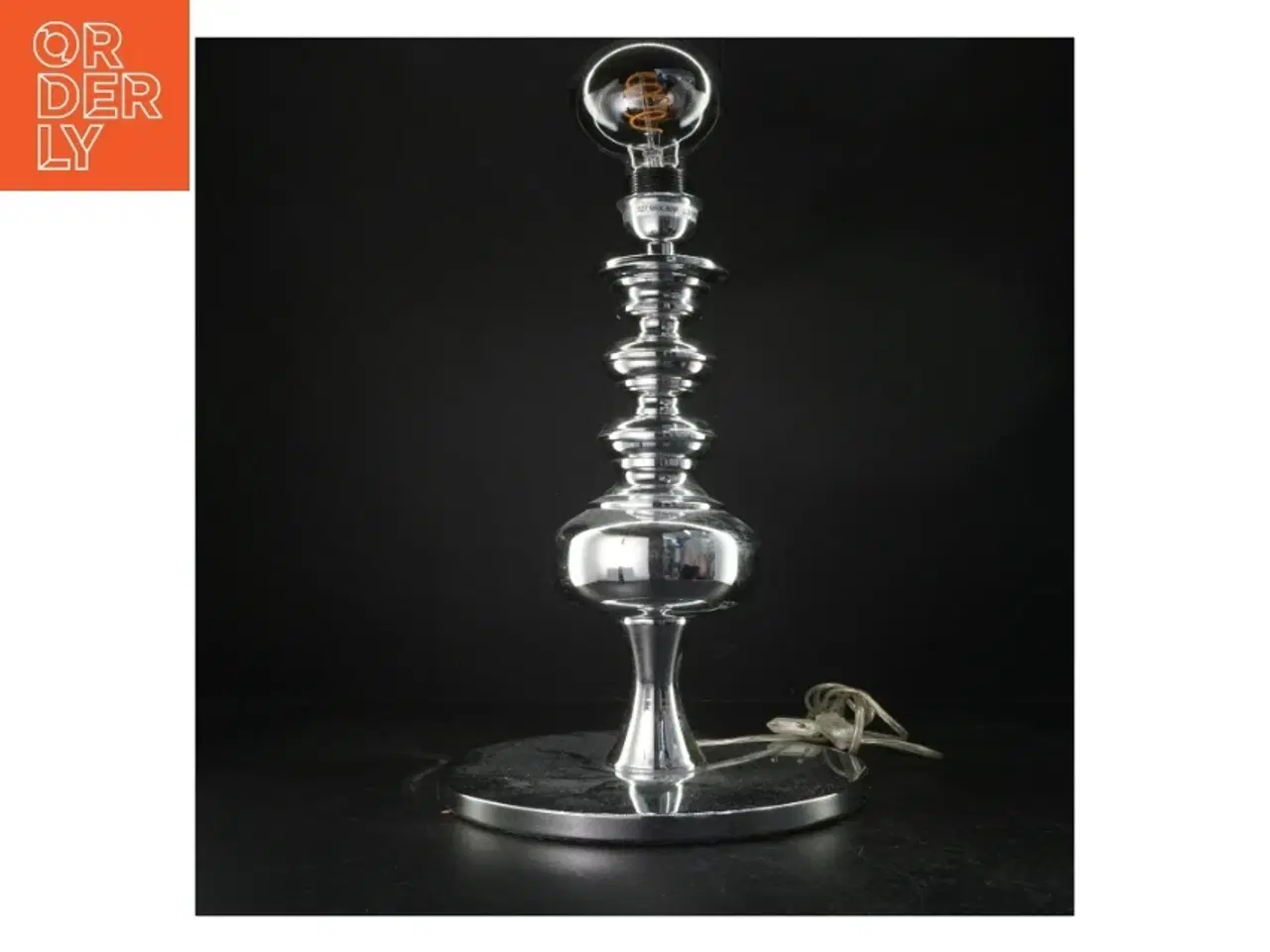 Billede 2 - Krom bordlampe (str. 59. cm)