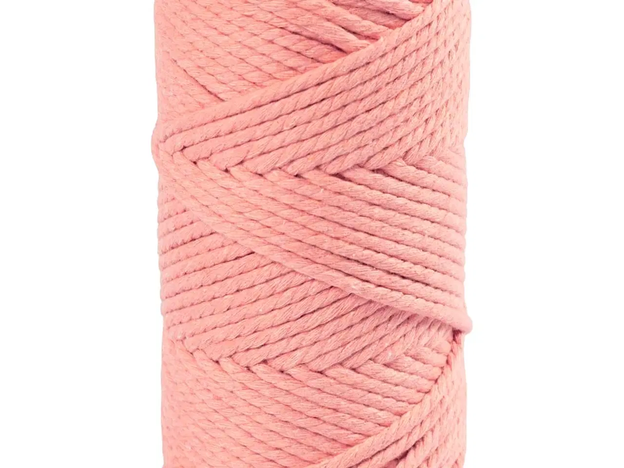 Billede 1 - Rosa Macramé Reb 55m - 4mm, Bæredygtigt Garn