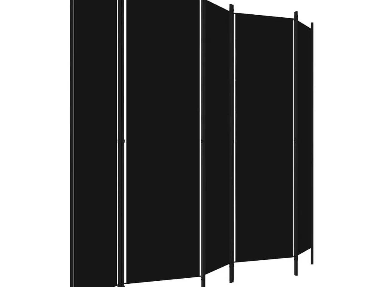Billede 3 - 5-panels rumdeler 250 x 180 cm sort