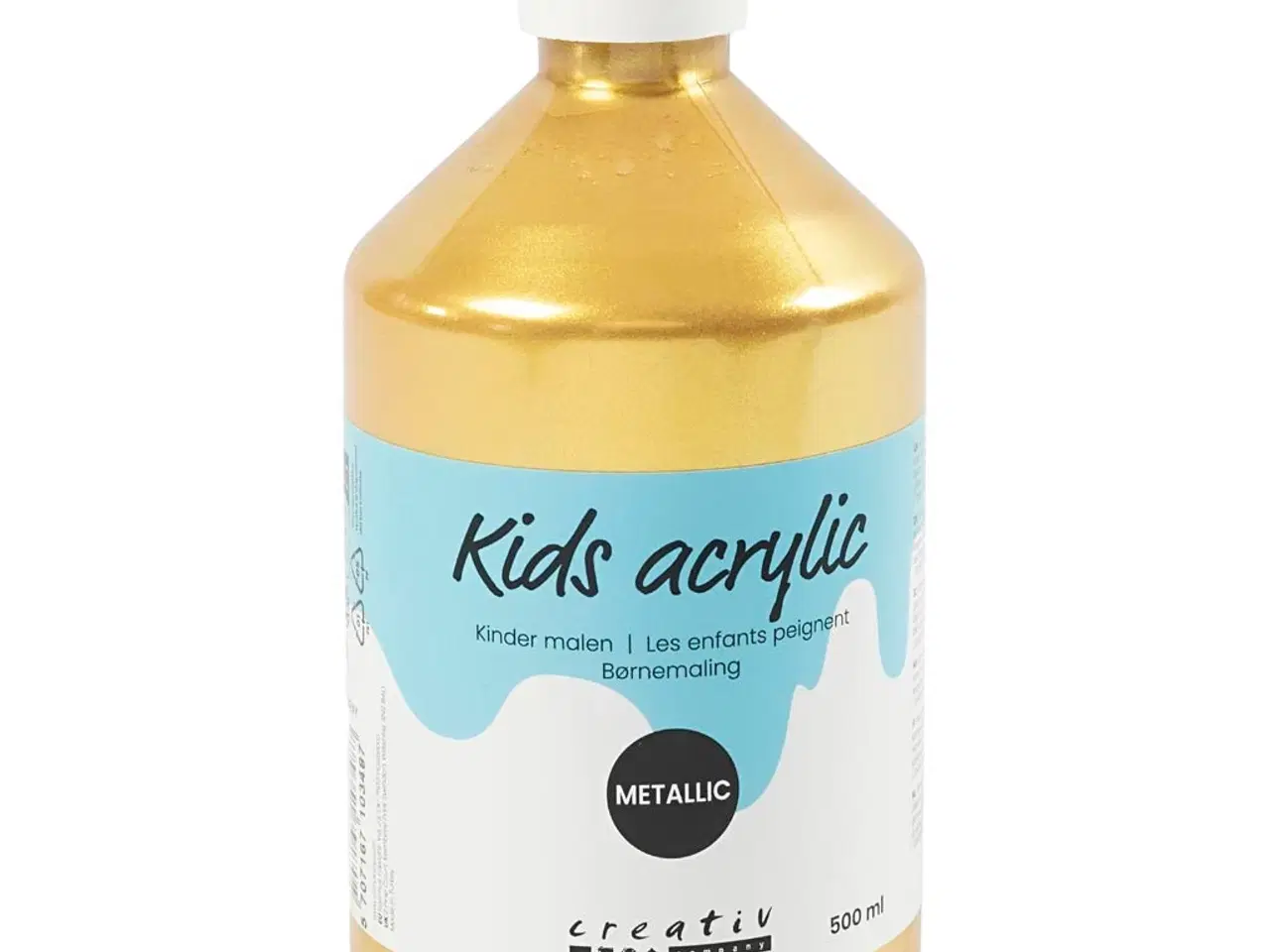 Billede 1 - Akrylmaling Metallic Guld 500ml - Høj Kvalitet
