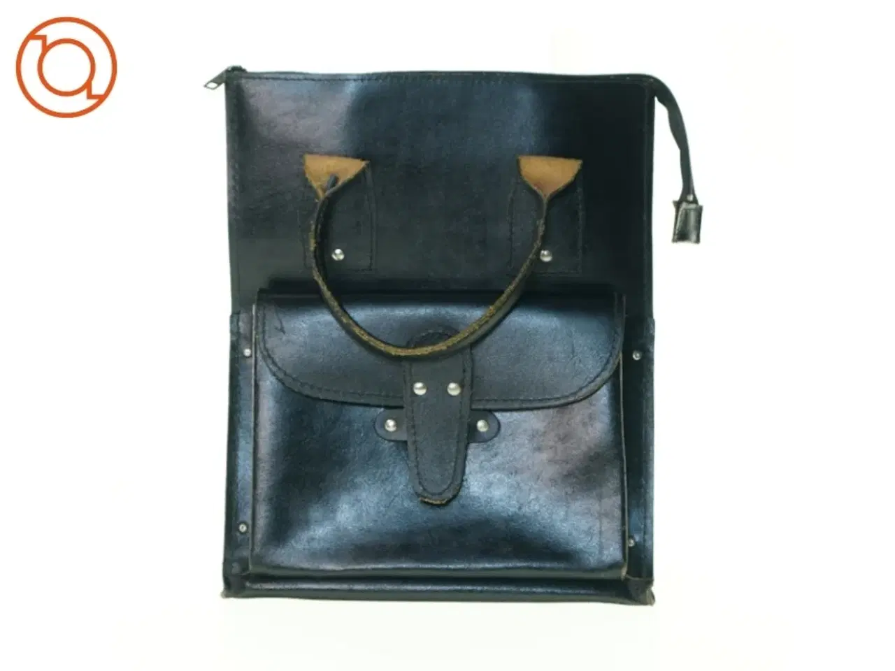Billede 1 - Vintage Retro Kernelæder Shopper Taske(str. 38 x 20 x 32 cm)
