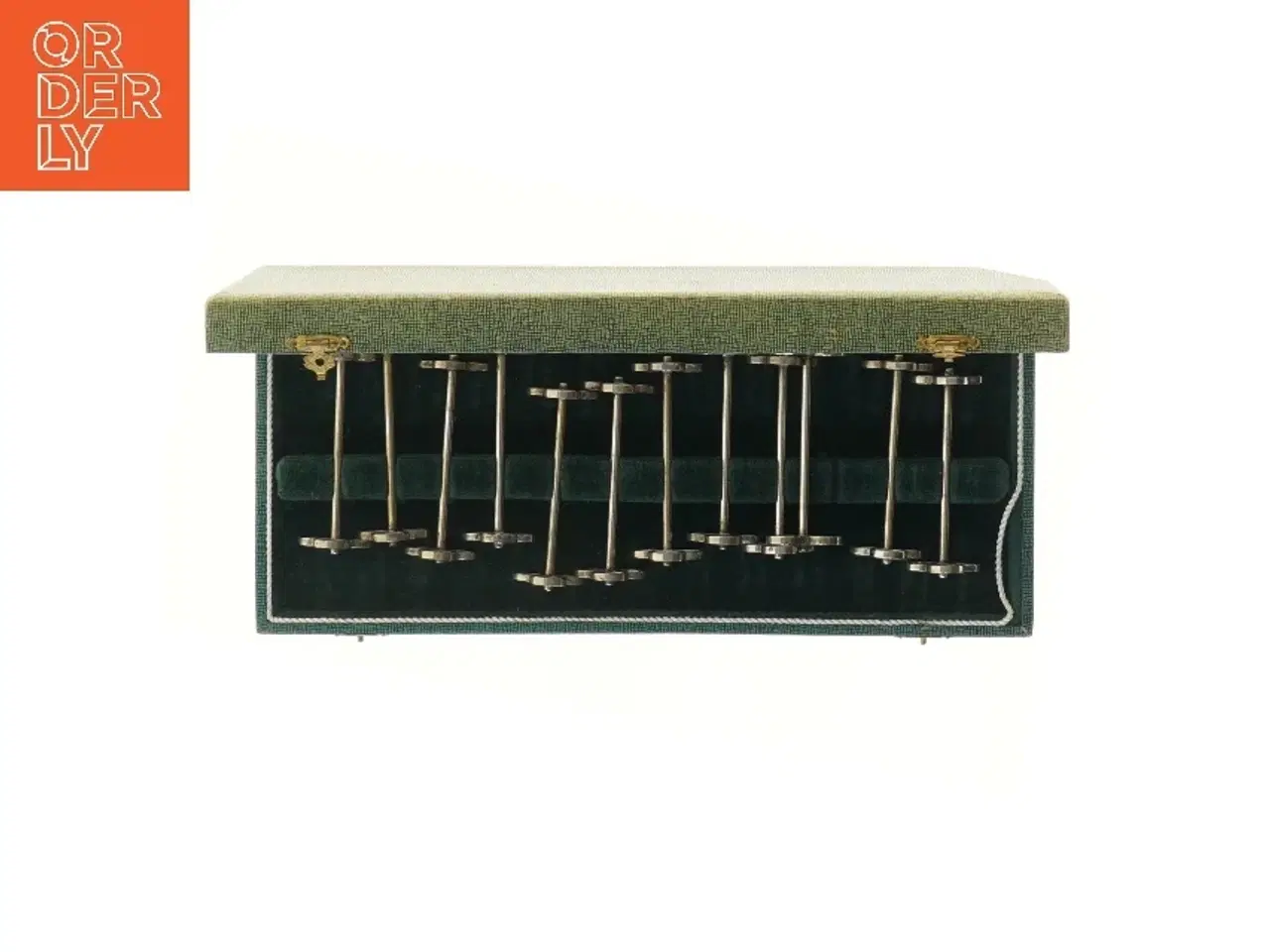 Billede 3 - 12 stk. Pletsølv franske 1930&#39;er knivholdere (str. 33x13 cm)