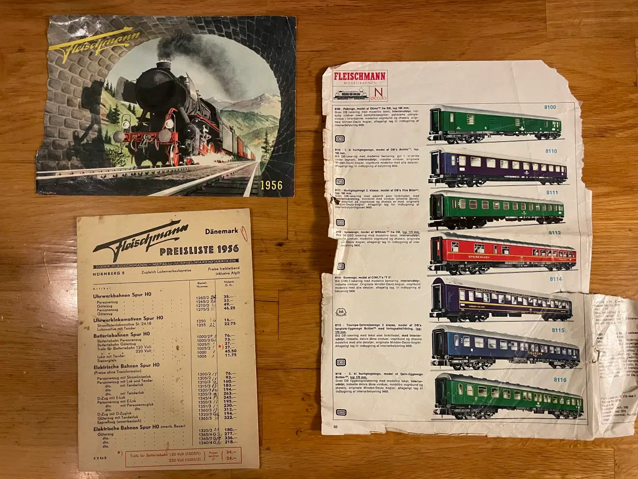 Billede 1 - Fleischmann modeltog 1956 papirmateriale