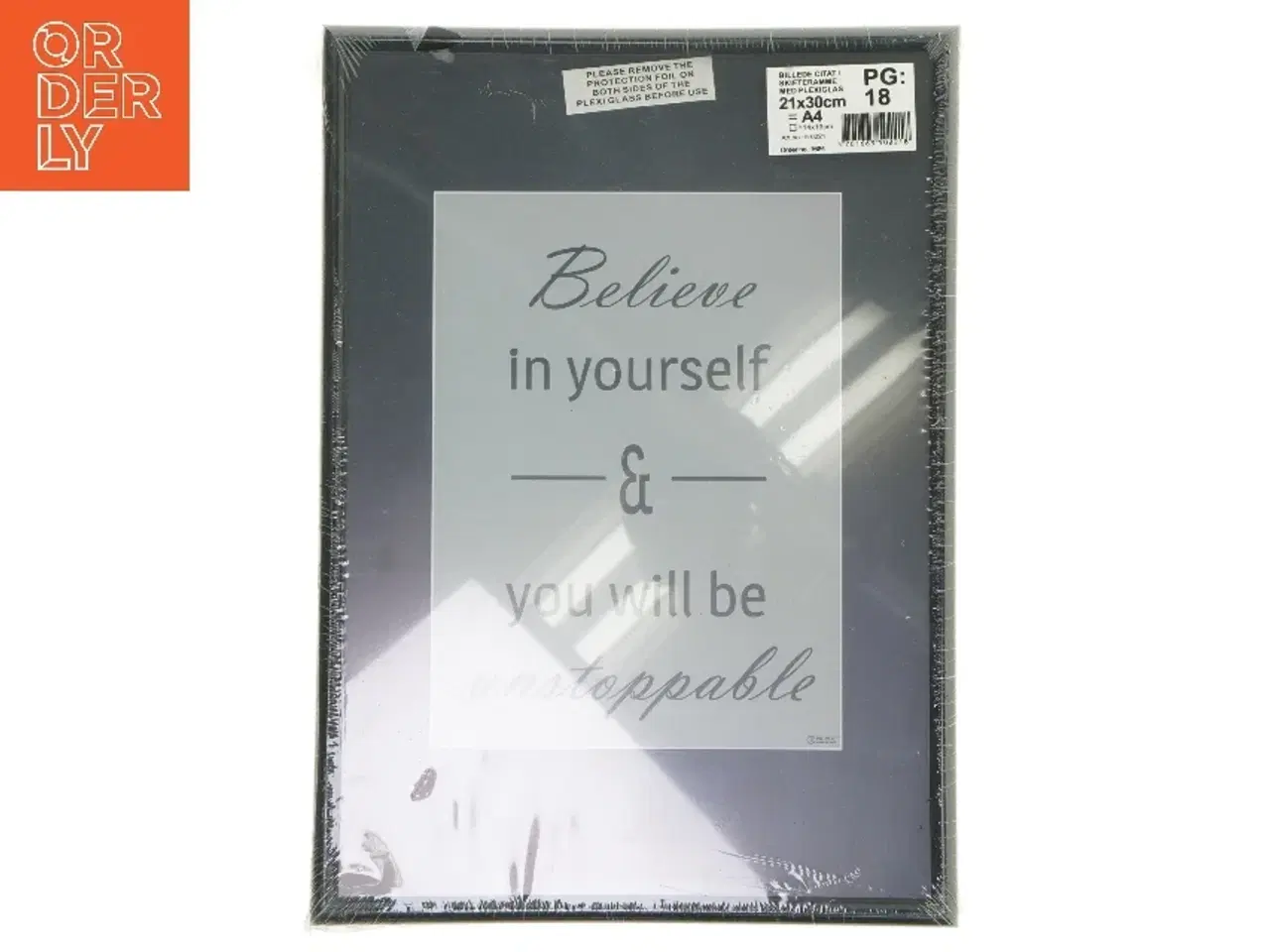 Billede 1 - Billede med citat i ramme (str. 21x30 cm)