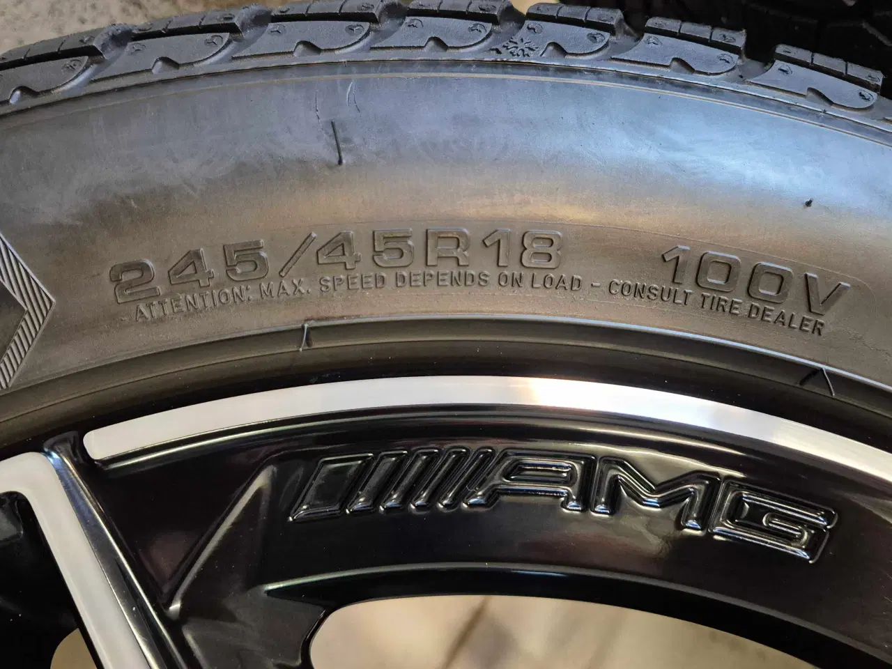 Billede 8 - MERCEDES "AMG" ORIGINAL ALUFÆLGE MED VINTERDÆK NYE