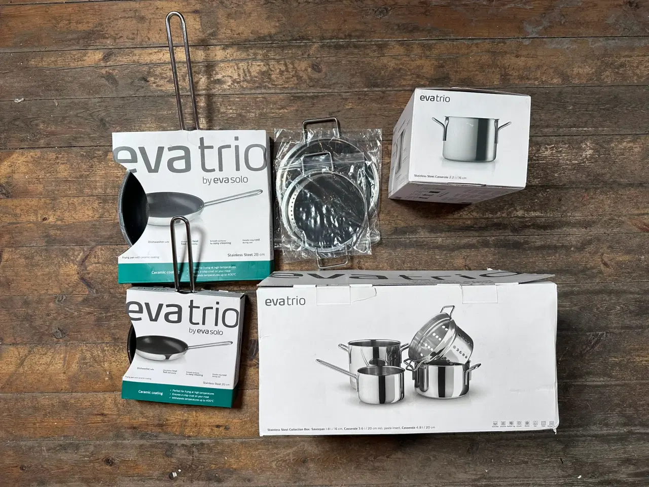 Billede 1 - Eva trio gryder- og pandesæt, i rustfrit stål