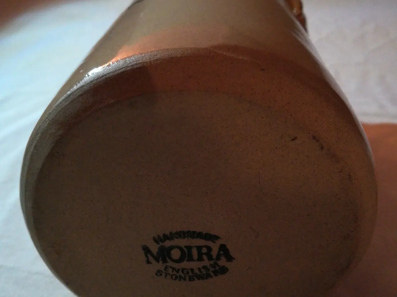 Billede 3 - Keramikflaske 19cm høj med korkprop "Gammel Dansk"