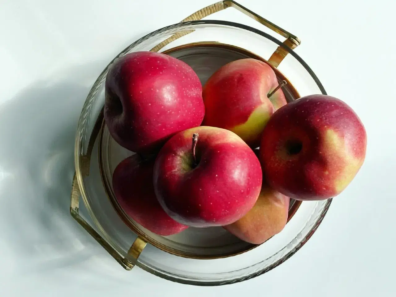 Billede 3 - Stor klar skål m messingholder, beviklet hank, NB