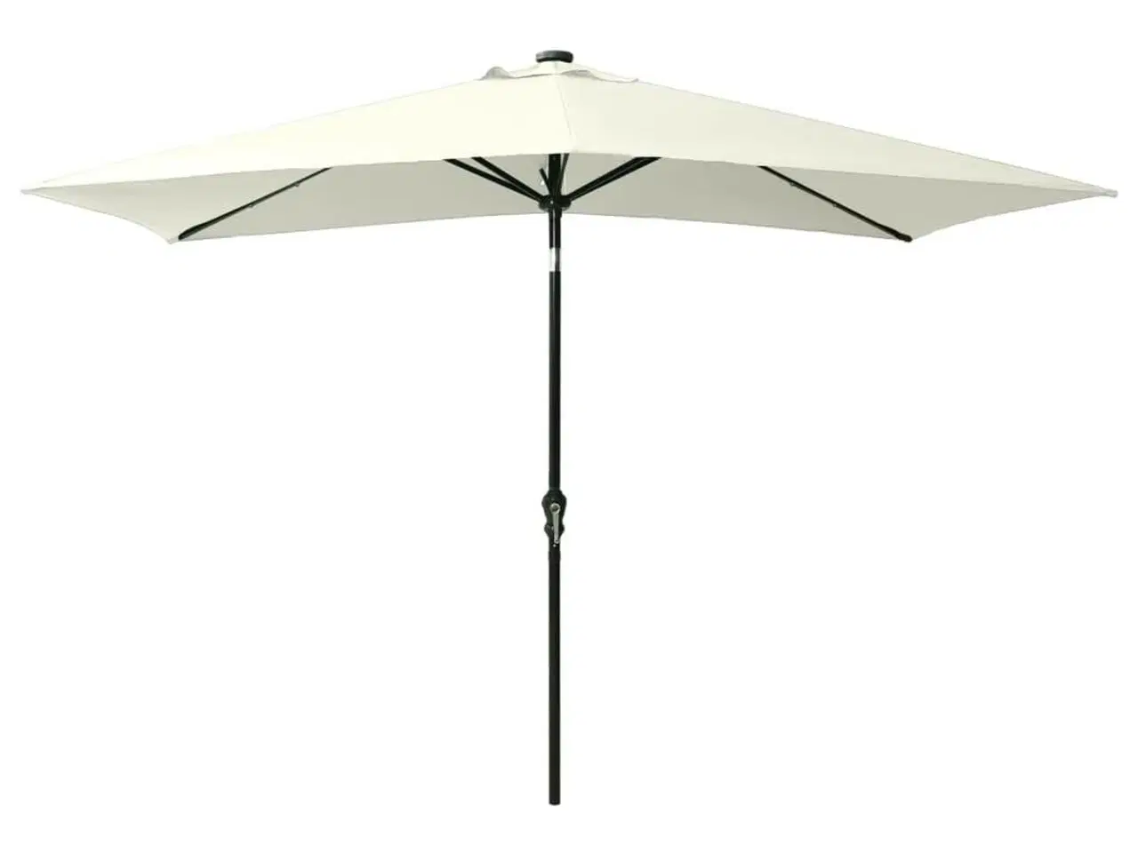 Billede 5 - Parasol med LED-lys og stålstang 2x3 m sandfarvet
