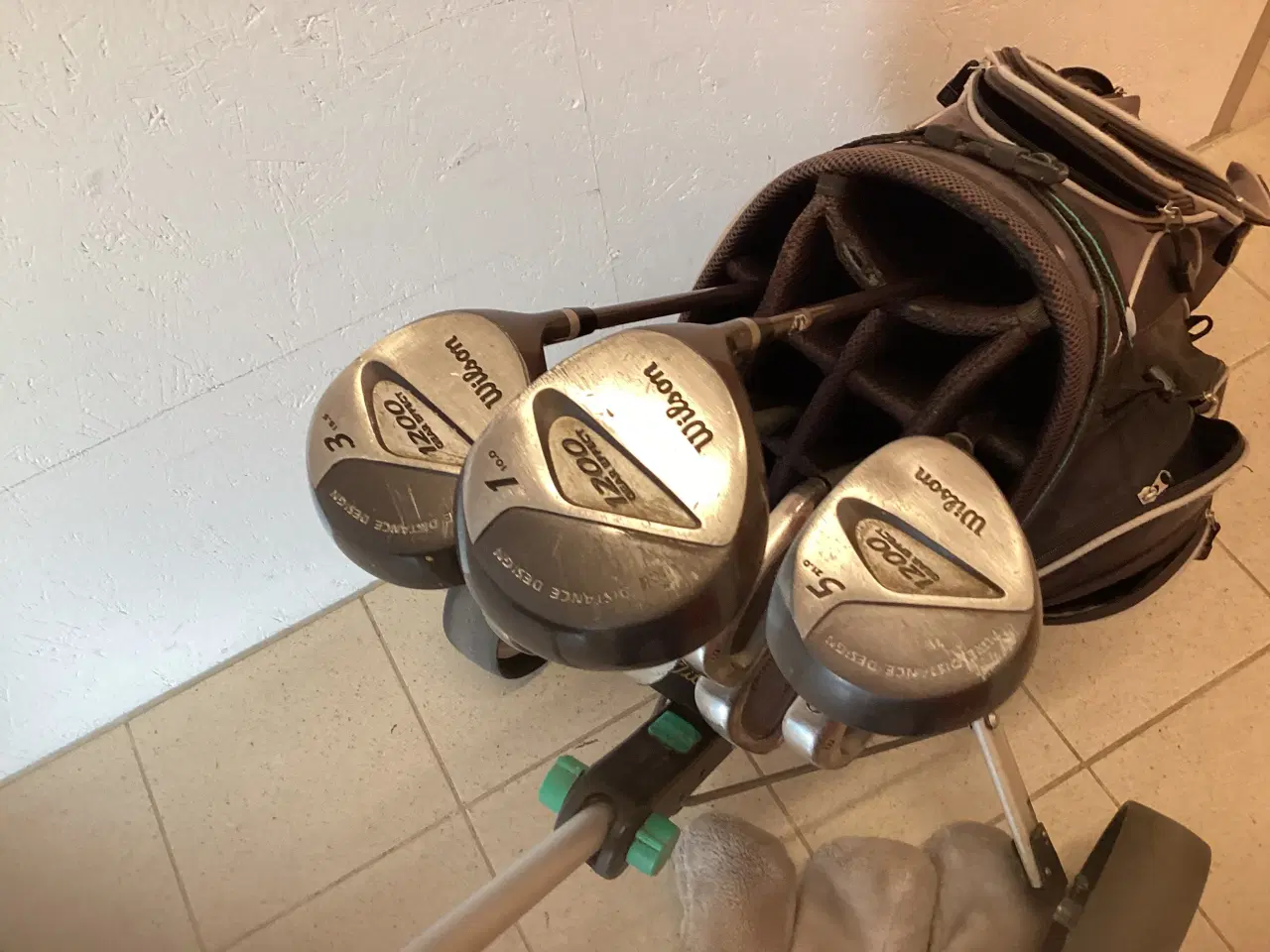 Billede 5 - Golfsæt. Vogn, Bag og køll./jern.