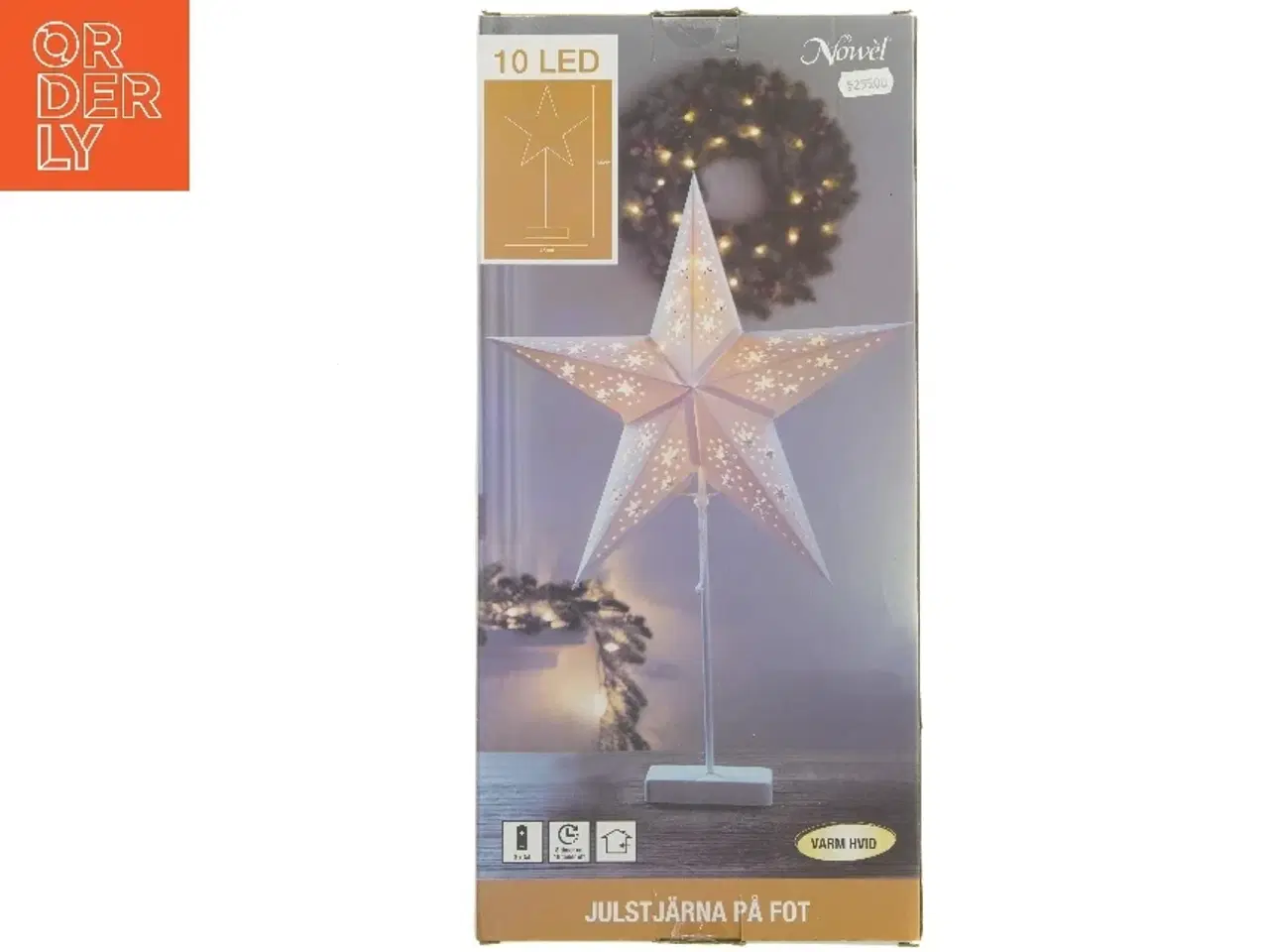 Billede 3 - Julestjerne på fod med LED lys fra Nowel (str. 66x45 cm)