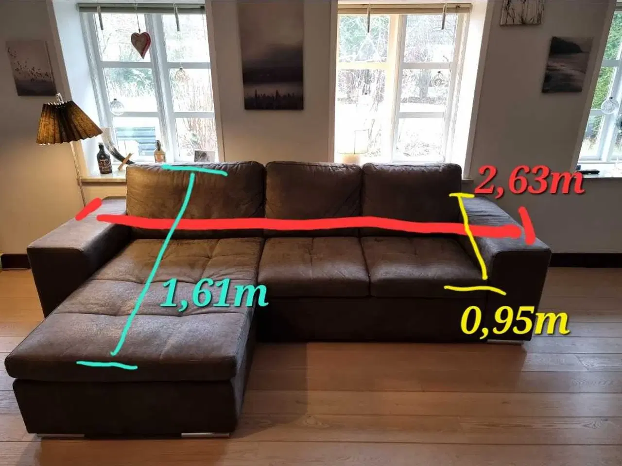 Billede 5 - Sofa ruskind grå