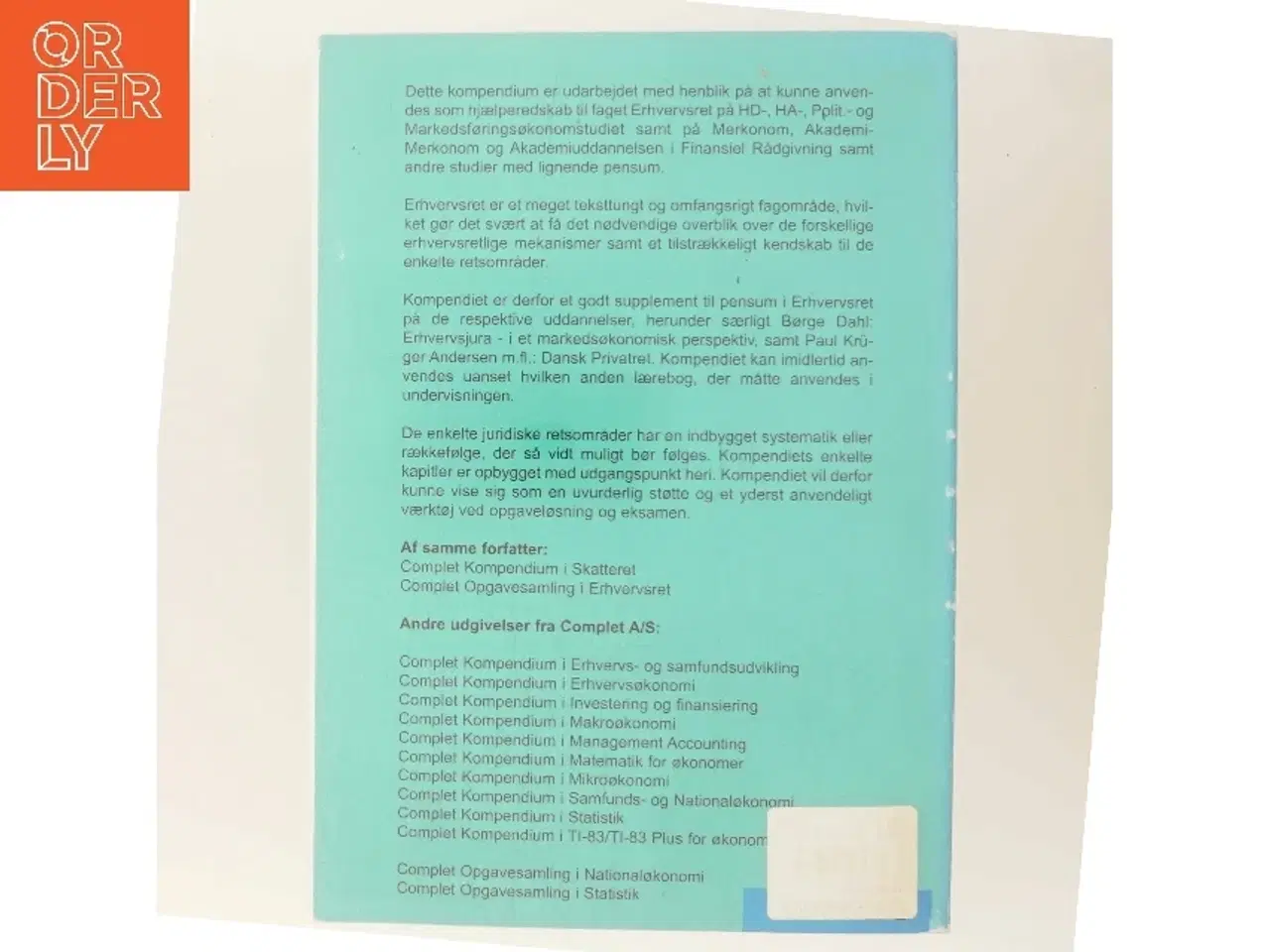 Billede 3 - Erhvervsret (Bog)