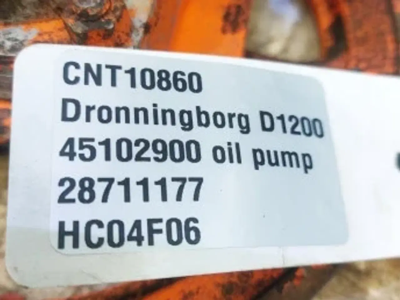 Billede 8 - Dronningborg D1200 Olie pump og remskive 28711177