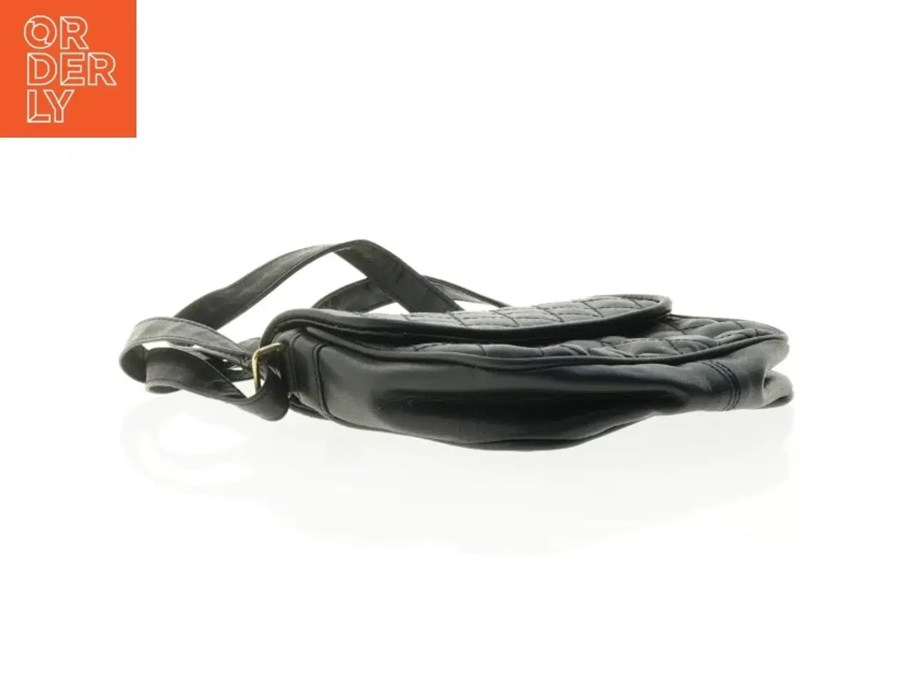 Billede 5 - Sort quiltet skuldertaske (str. 21 x 16 cm)