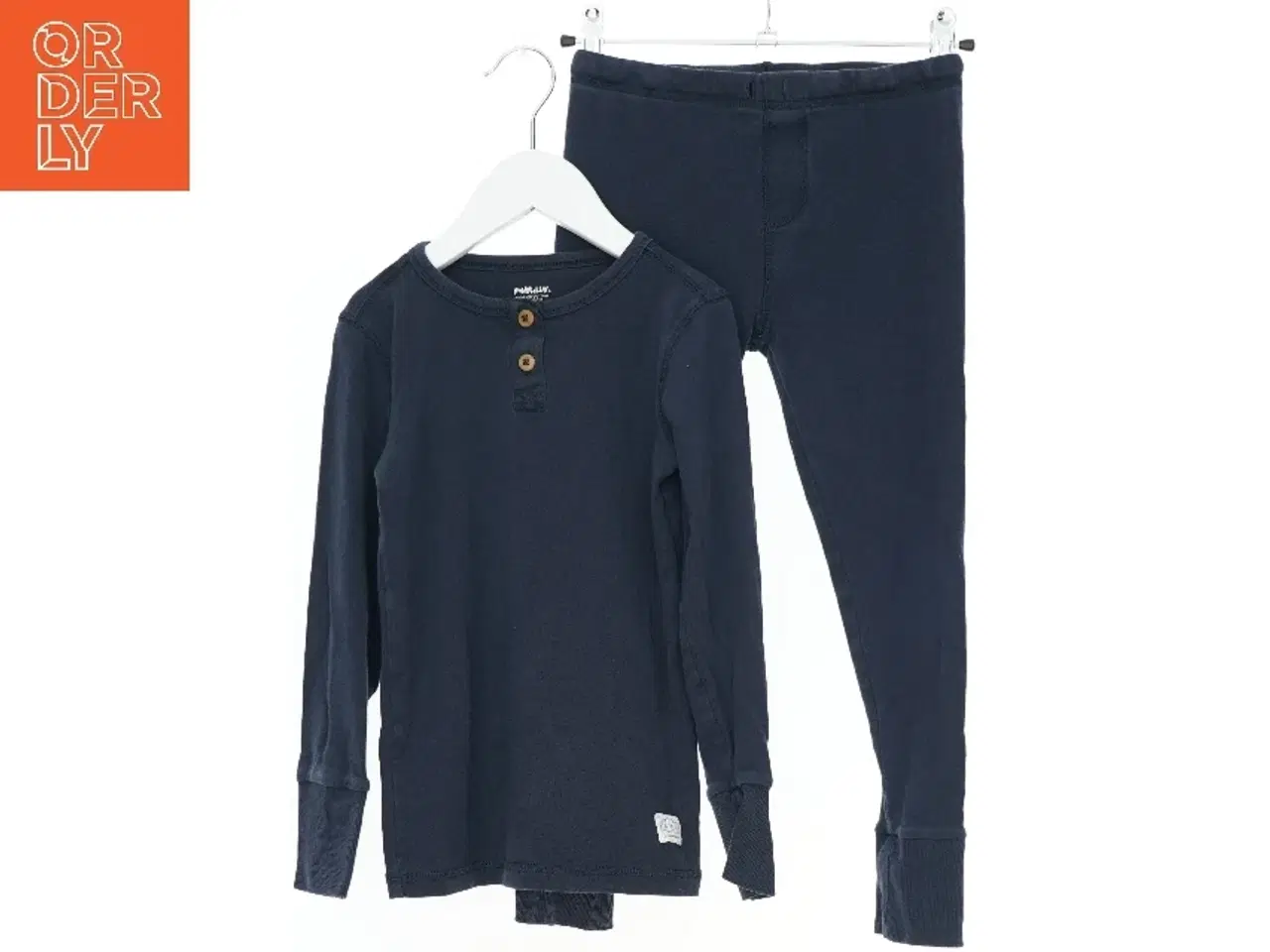 Billede 1 - Mørkeblåt sæt med trøje og leggins fra Pomp de Lux (str. 122)