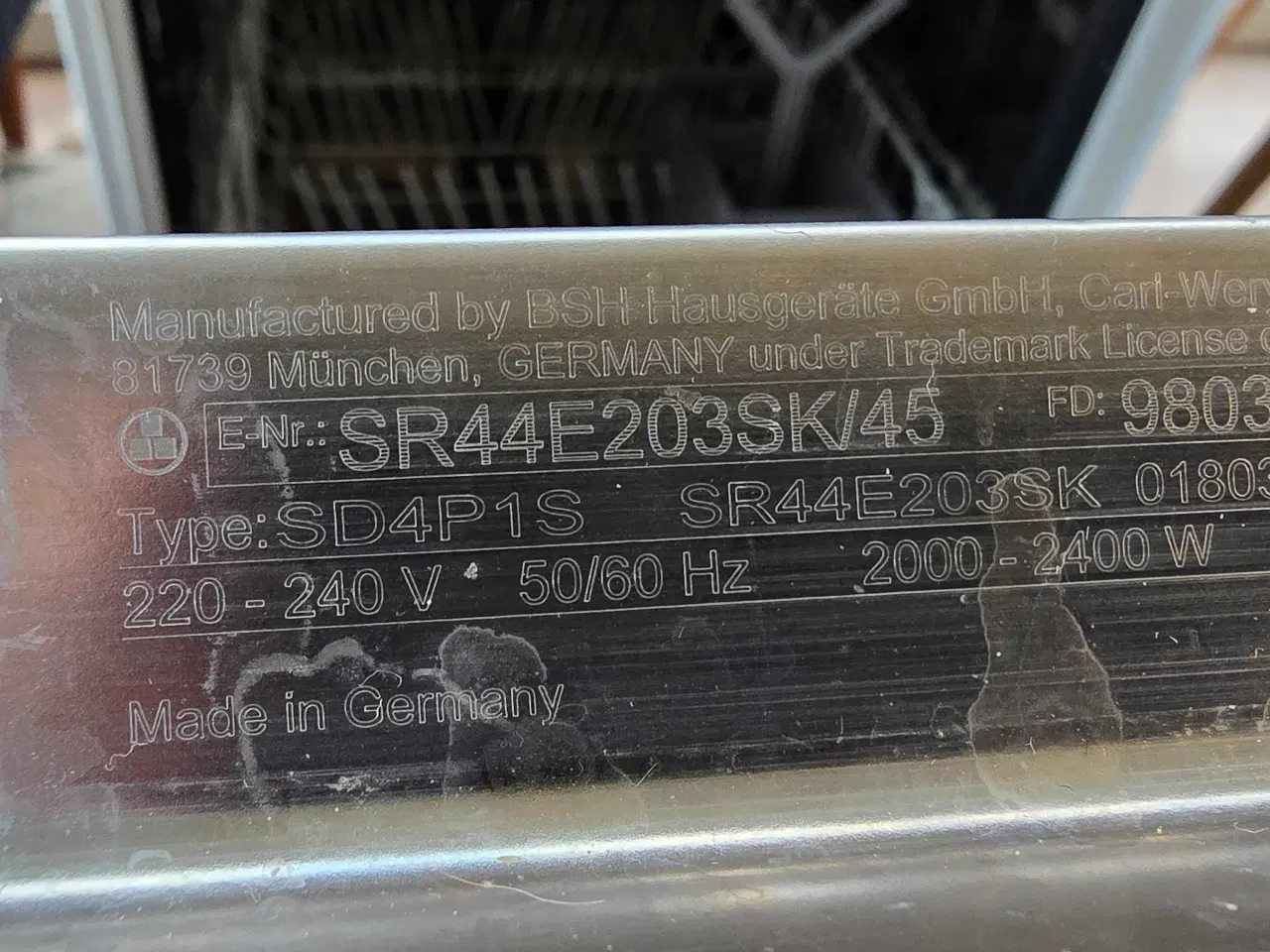 Billede 3 - Siemens opvaskemaskine 45 cm