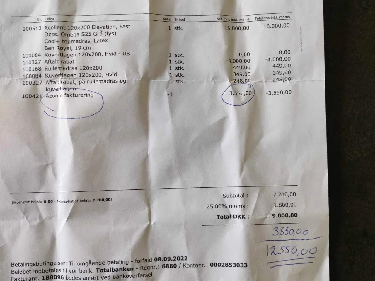 Billede 3 - Elevationsseng 120x200