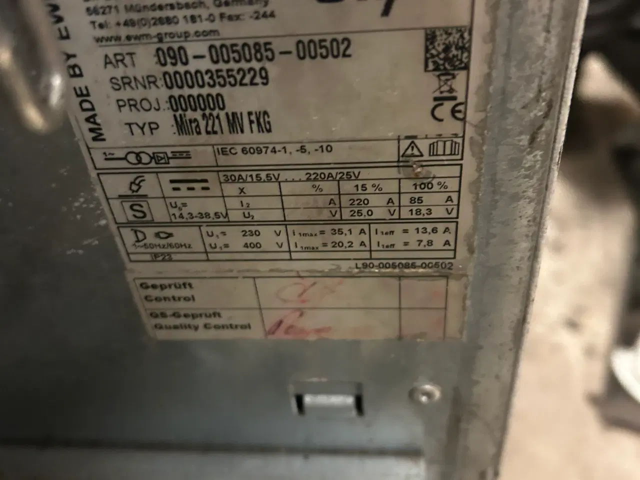 Billede 6 - EWM M221 Mira migsvejser 220v