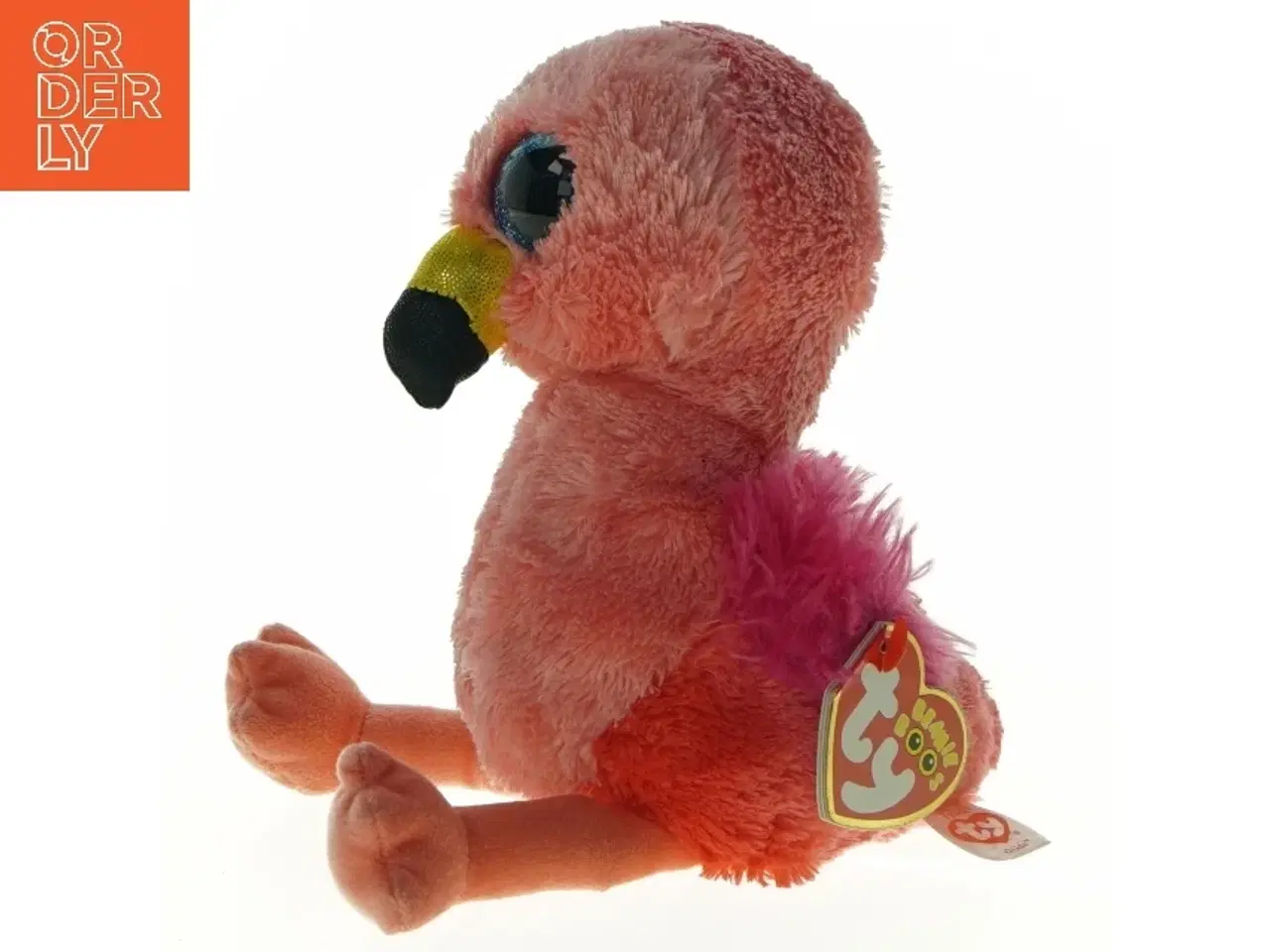 Billede 2 - Lyserød tøjdyrsfugl fra Ty (str. 15 cm)