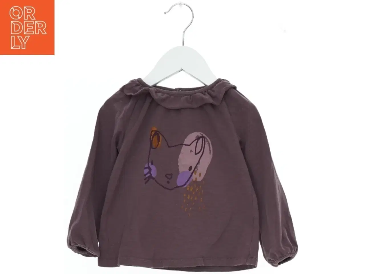 Billede 1 - Langærmet bluse med kattemotiv fra Soft Gallery  (str. 86)