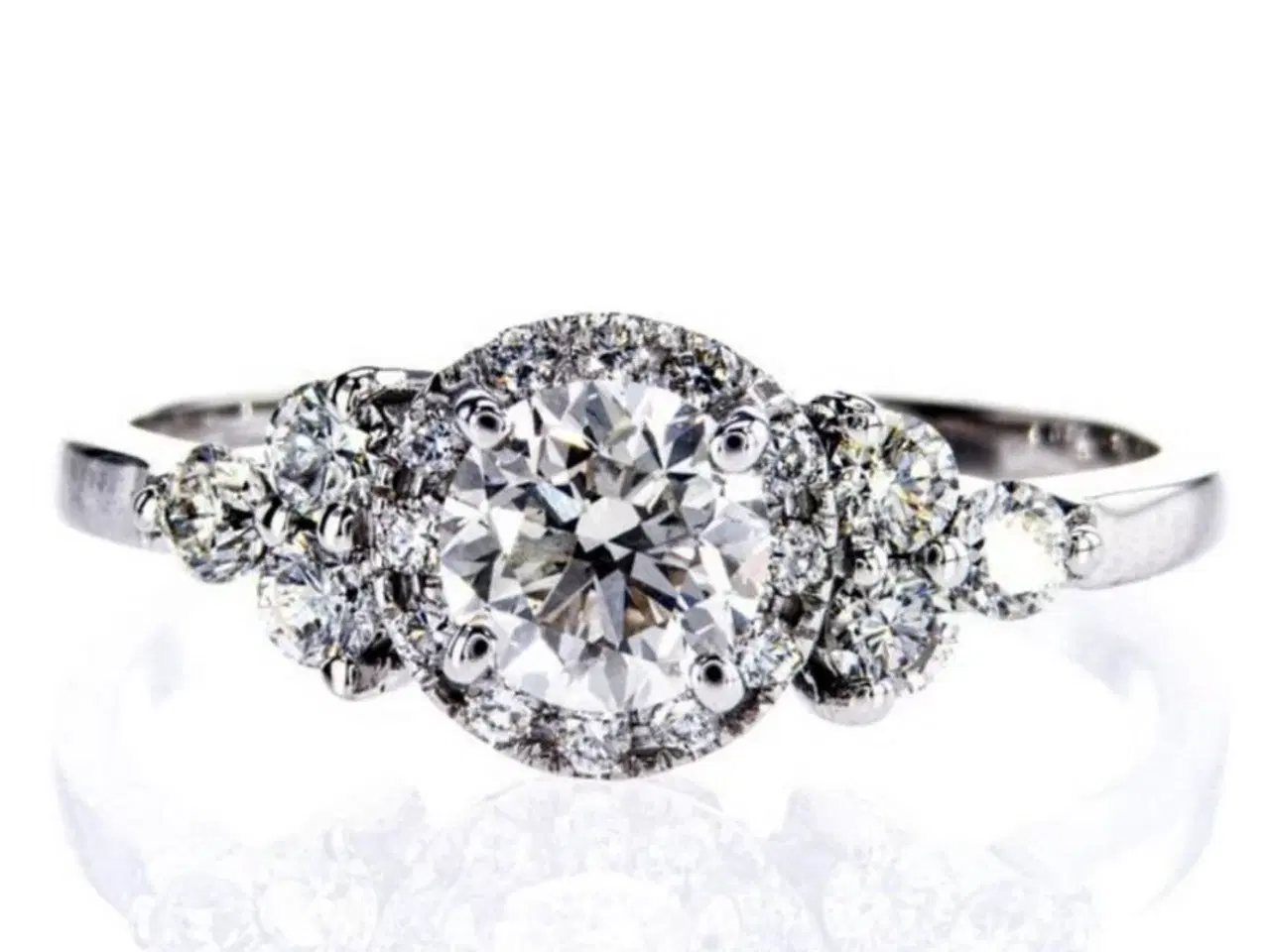 Billede 1 - Naturlig Diamantring 1,04ct