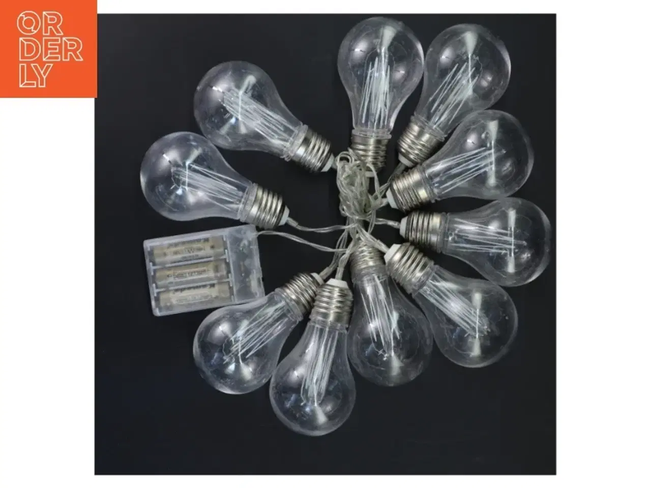 Billede 2 - Lyskæde med klare pærer (str. 10 cm)