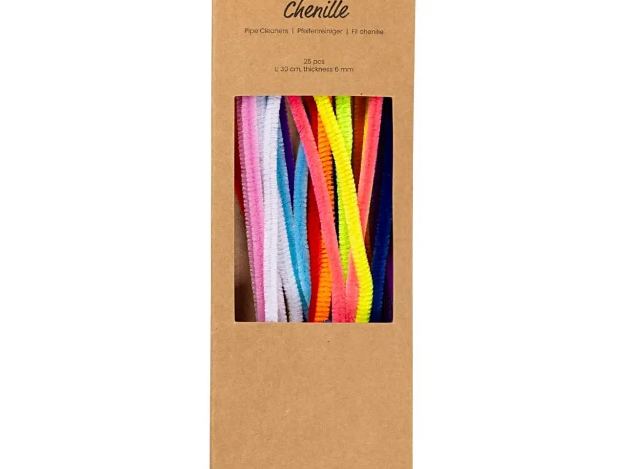 Billede 1 - Chenille, L: 30 cm, tykkelse 6 mm, colorful, 25 ass./ 1 pk.