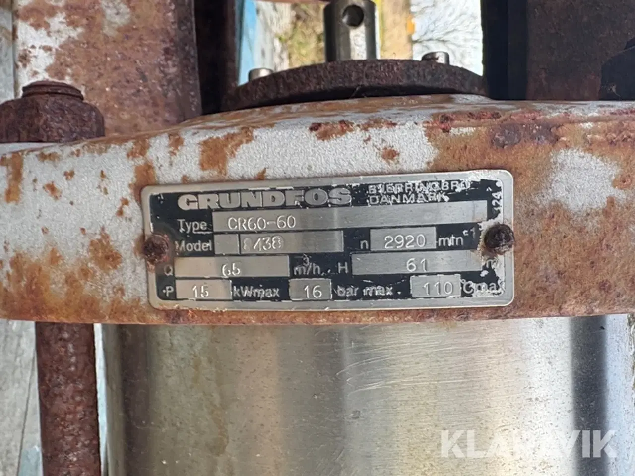 Billede 10 - Trykpumpe Grundfos CR60-60 15 kw