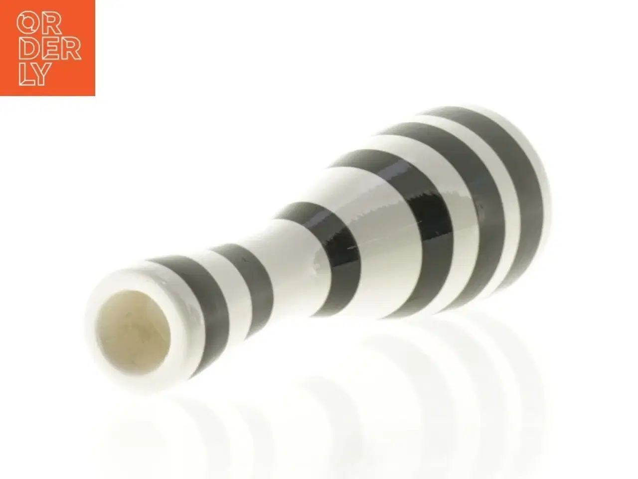 Billede 2 - Stribet keramisk vase (str. 20 cm)