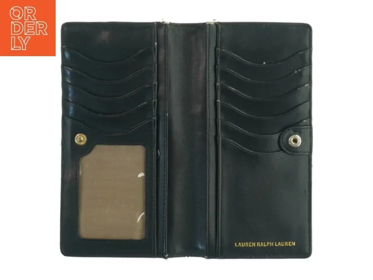 Billede 3 - Sort krokodillemønstret pung fra Lauren Ralph Lauren (str. 17,5 x. 9,5 cm)