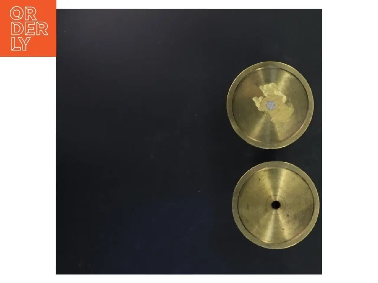 Billede 2 - Messing lysestager (str. 20x9 cm)