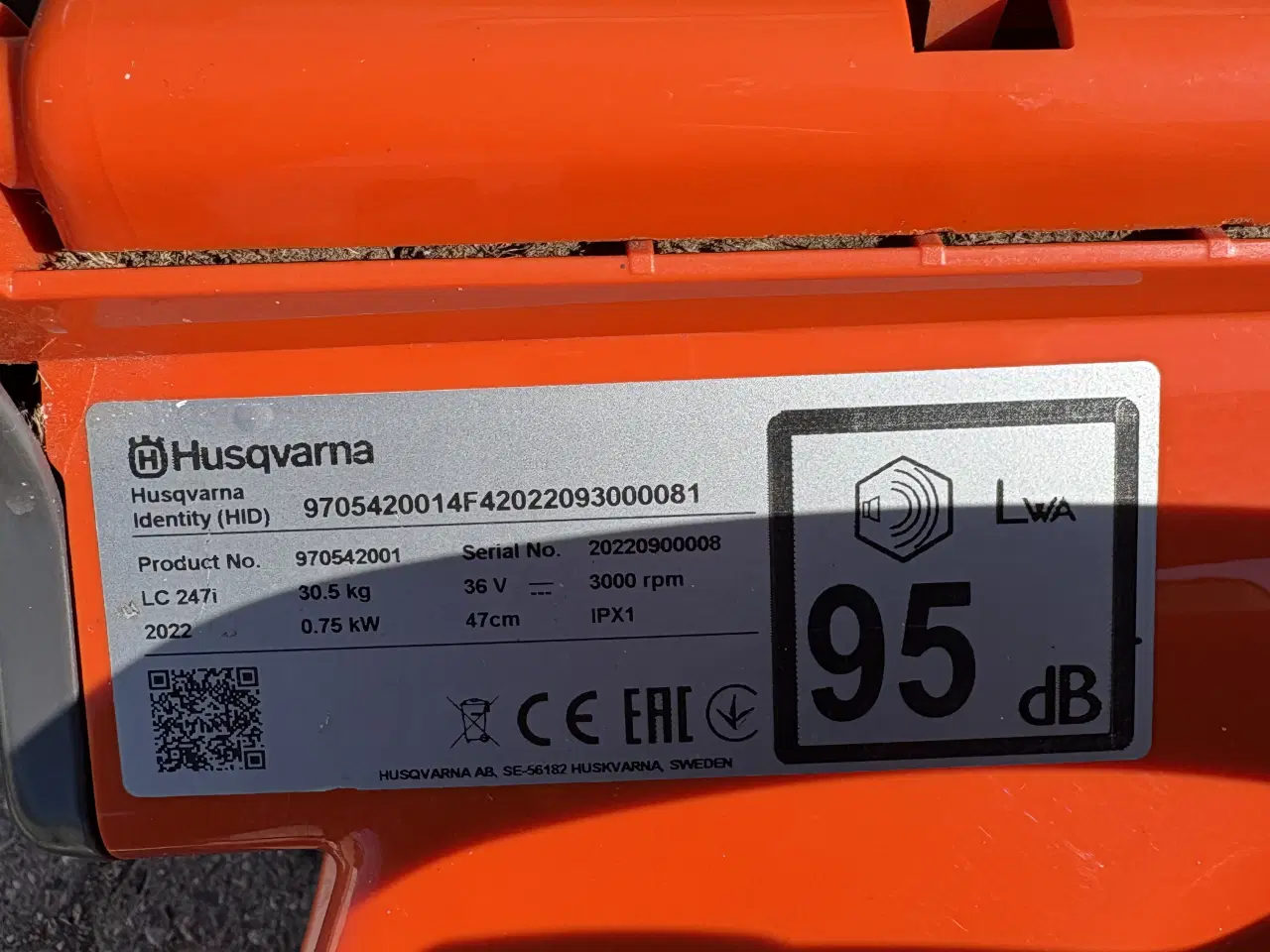Billede 5 - Husqvarna LC 247i batteridrevet plæneklipper
