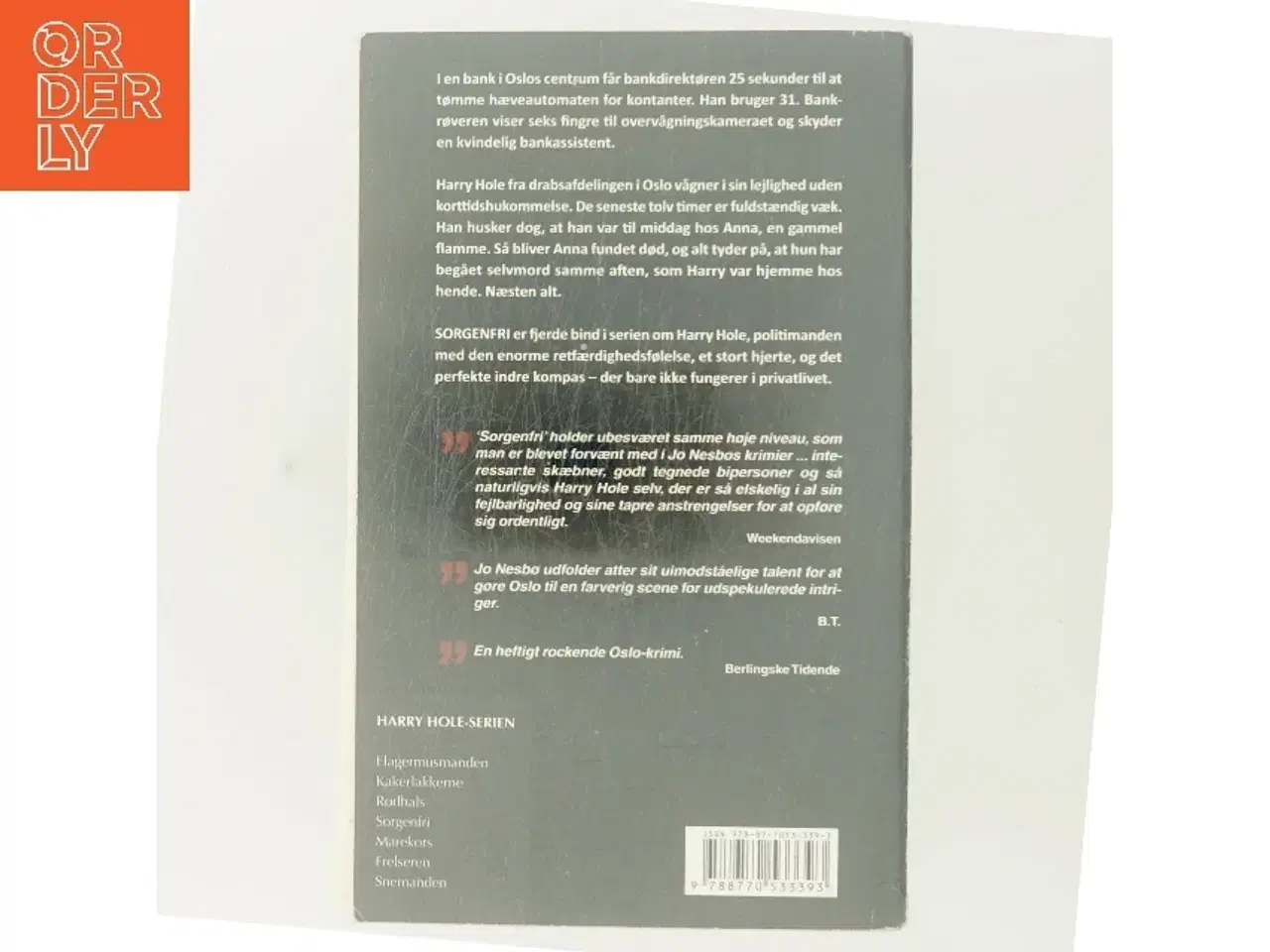 Billede 3 - Sorgenfri af Jo Nesbø (Bog)