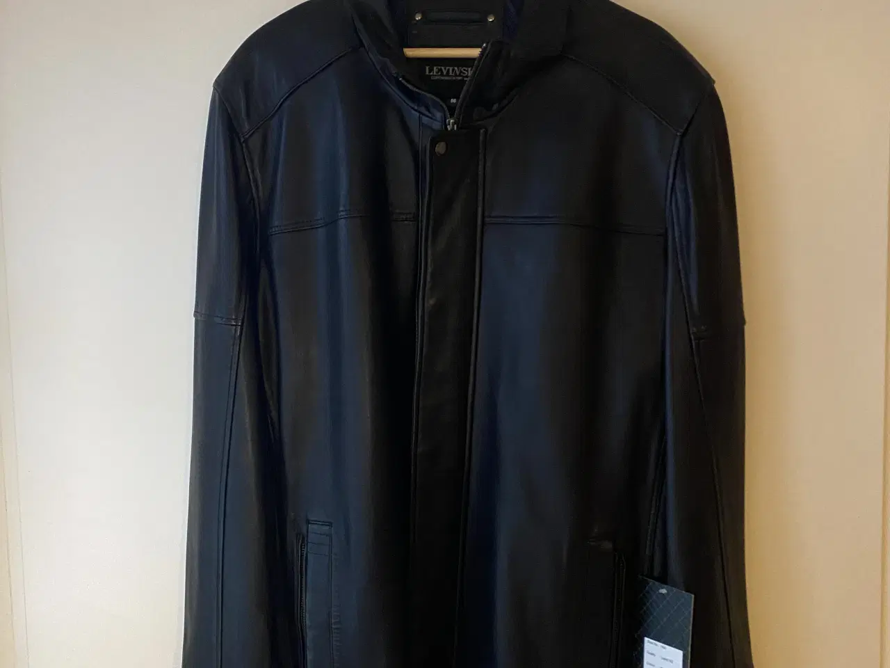 Billede 1 - Læderjakke Herre Sort str. 56