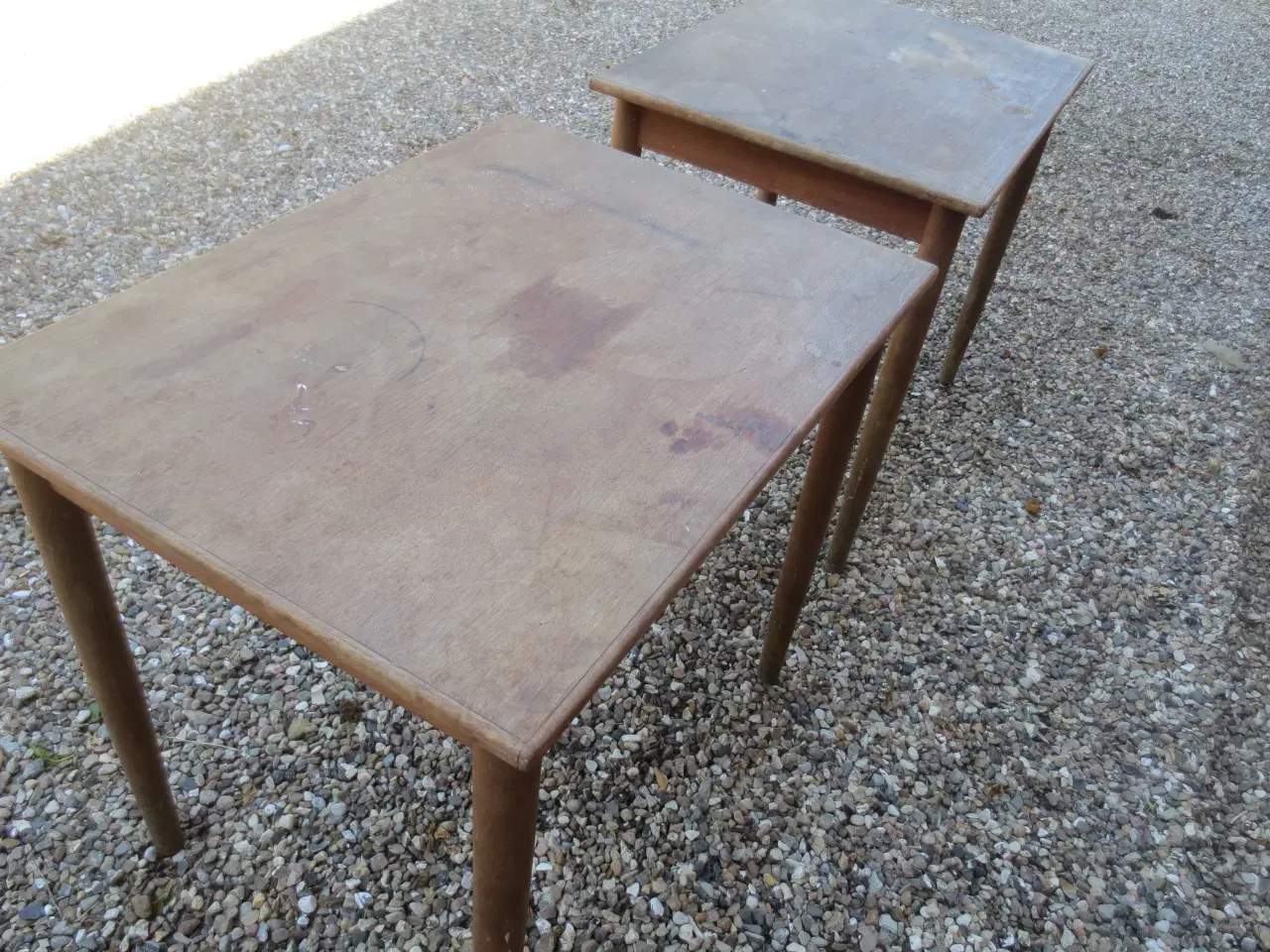 Billede 5 - 2 stk Teak spiseborde 80-60 cm 