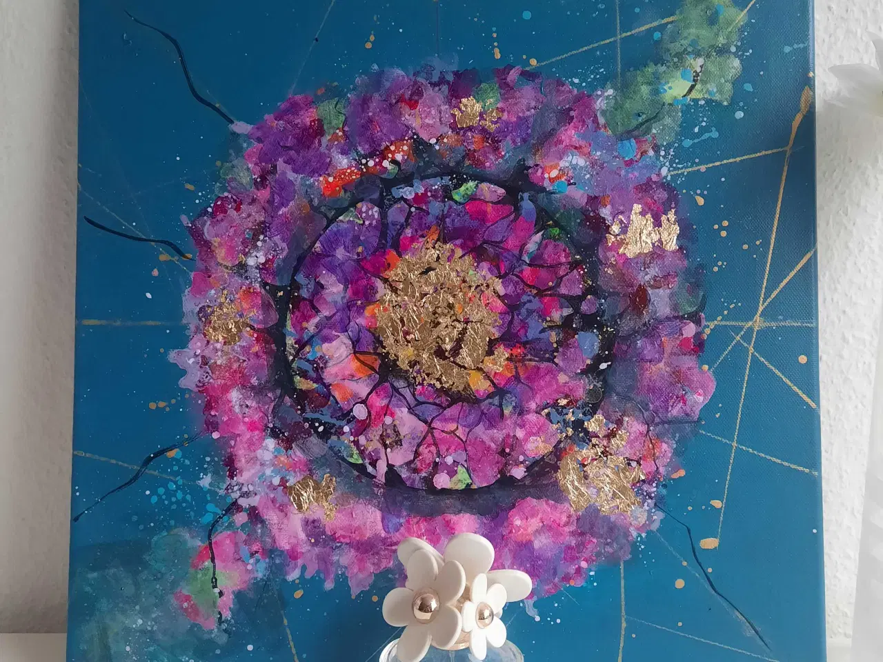 Billede 3 - Akrylmaleri på lærred 40x40 cm 