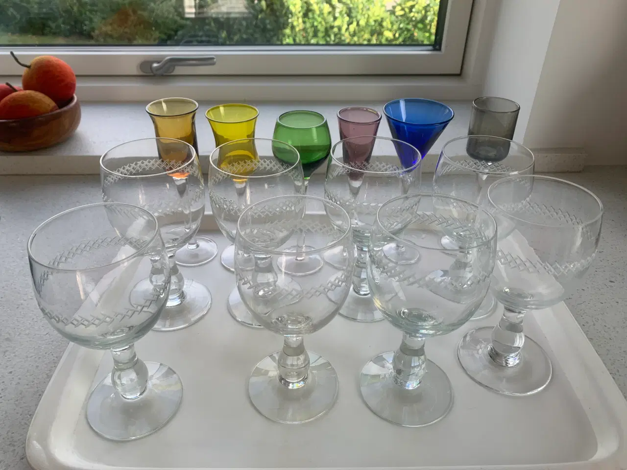 Billede 3 - Ballonglas samt farverige snaps glas