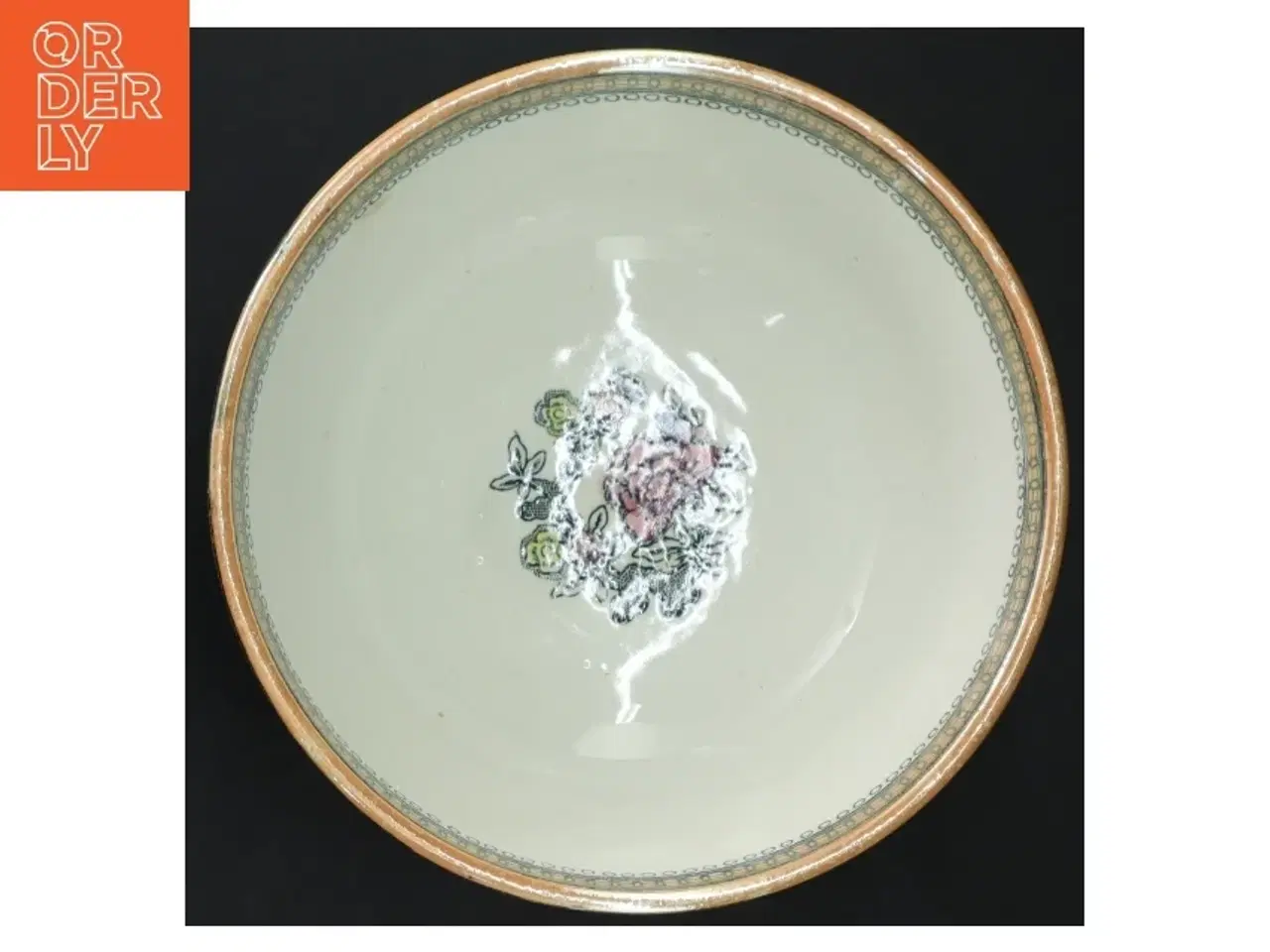 Billede 2 - Dekoreret porcelænsskål (str. H 8,5 cm ø. 18,5 cm)