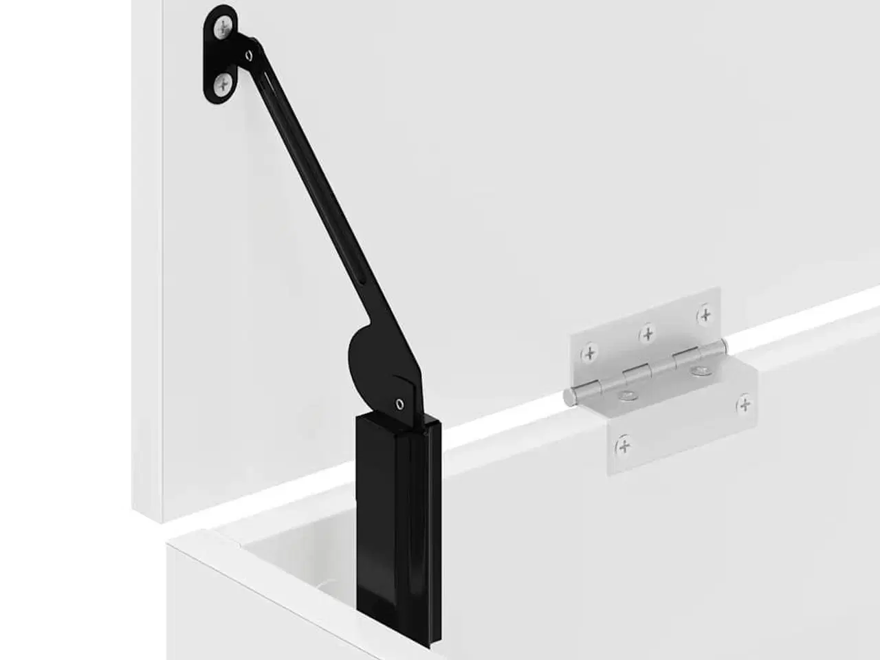 Billede 9 - Skobænk 102x30,5x45 cm konstrueret træ hvid