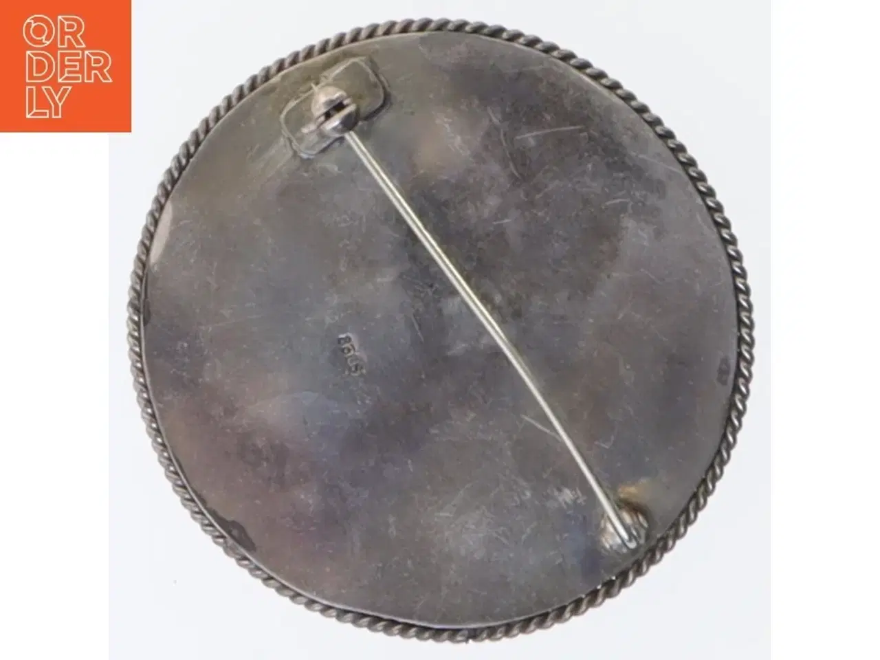 Billede 3 - Gammel sølv broche stemplet 830s(str. Ø 5 cm)