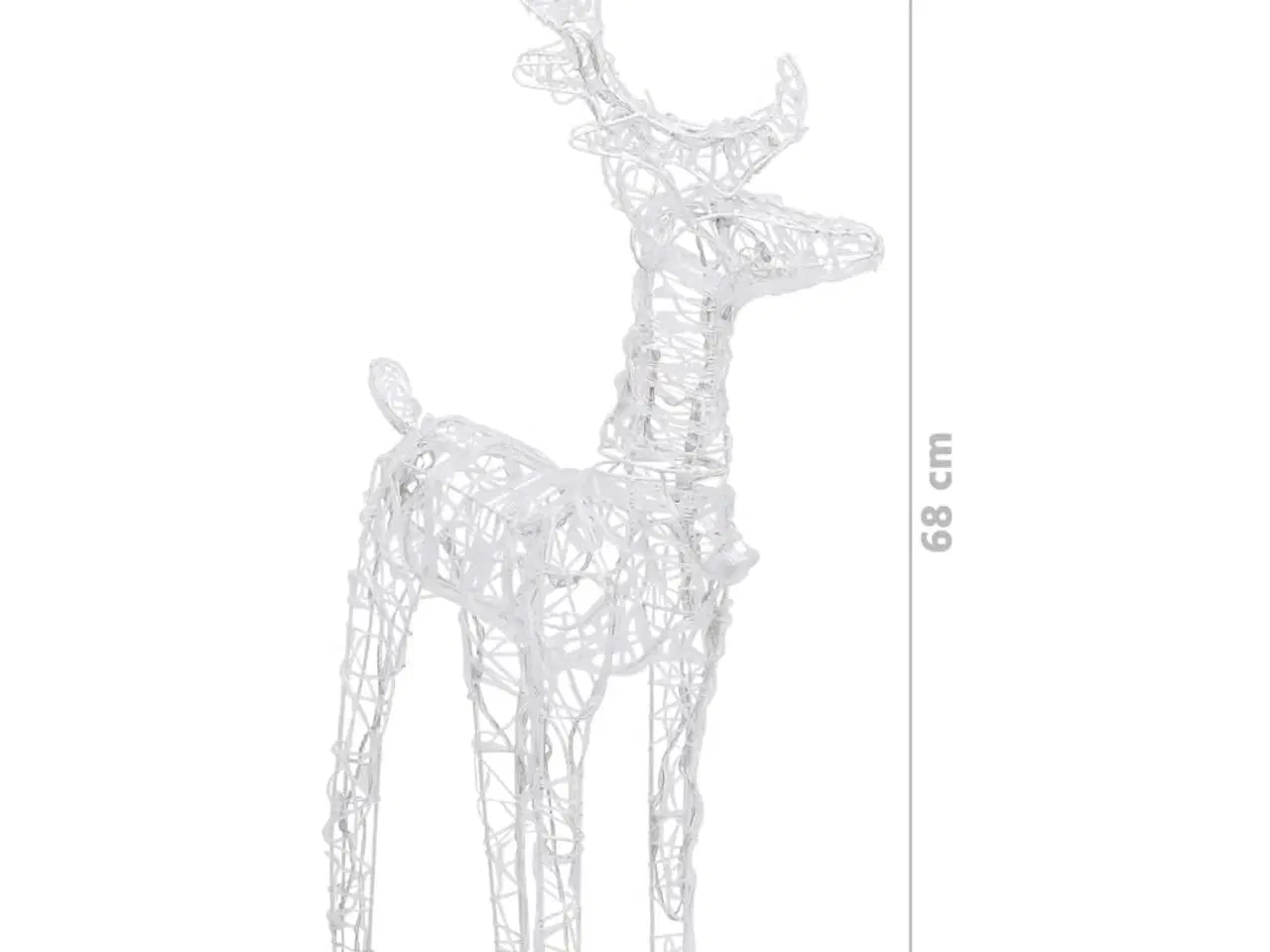 Billede 8 - Rensdyr og kane julefigur 160 LED'er 130 cm akryl