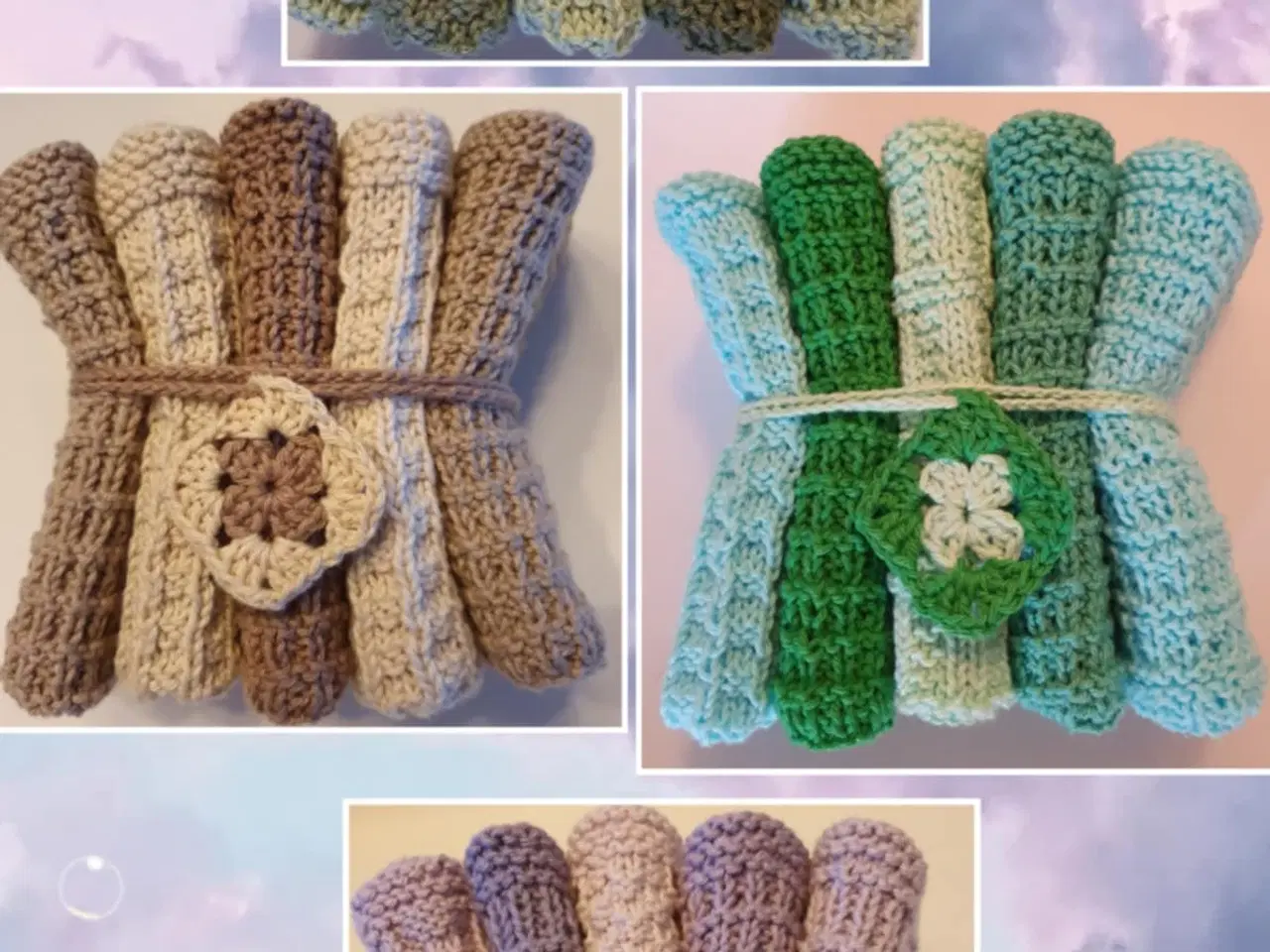 Billede 1 - Hjemmestrikket karklude, vaskeklude, værtindegaver